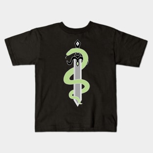 Sword and Snake (Aromantic Colors) Kids T-Shirt